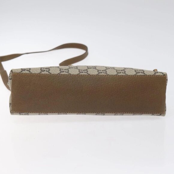 GUCCI GG Plus Supreme Shoulder Bag PVC Beige Gold Auth - Picture 11 of 16